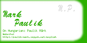 mark paulik business card